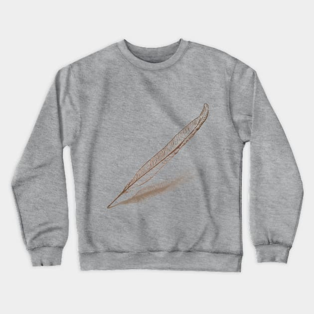 brown feather Crewneck Sweatshirt by sandraahlen